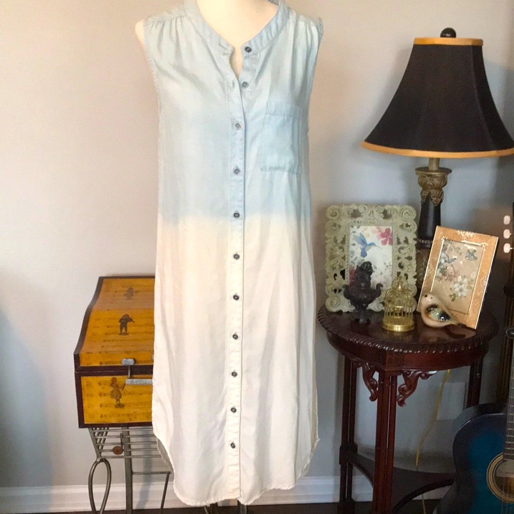 ❗️LAST CHANCE❗️NWOT~ VANILLA BAY Sleeveless Button Down Dress - Picture 1 of 7